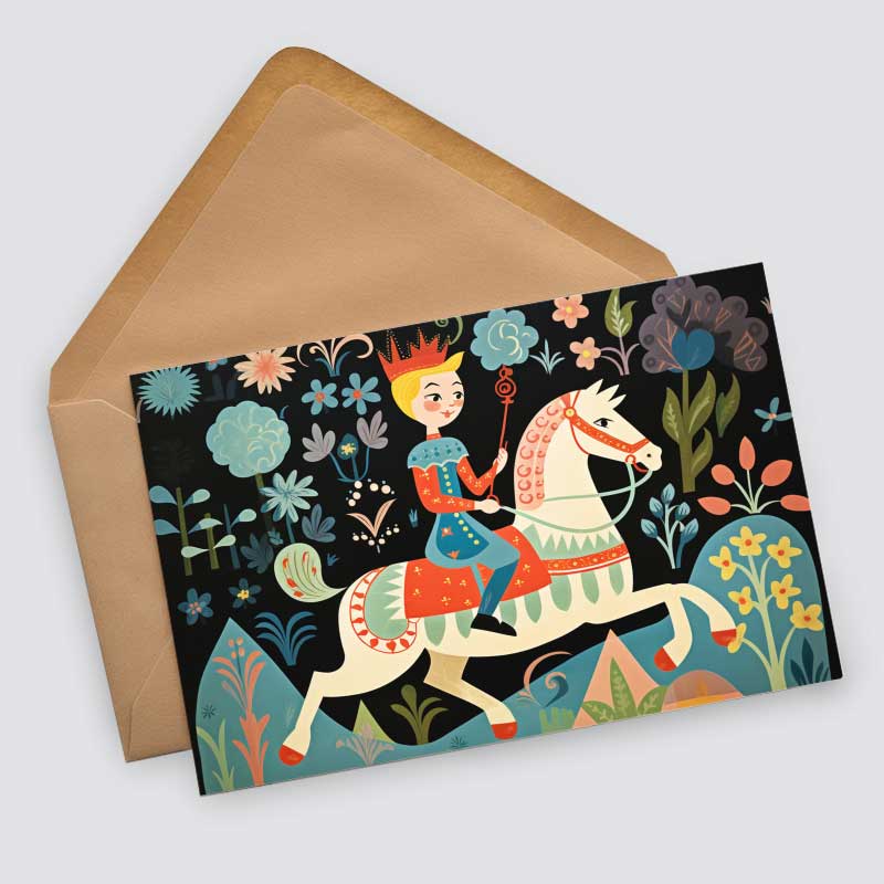 Kinder Geburtstags und Einladungskarten Set (15 Karten) | Märchenhafte Motive | Geschenk | für Jungen und Mädchen