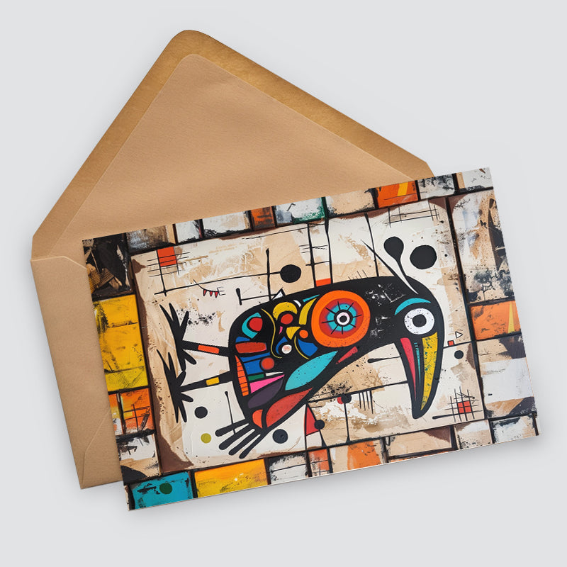 Abstrakte Tiermotive - Grußkarten àla Kandinsky - Kartenset mit 10 Karten | Postkarten und Klappkarten | kunstvolles Geschenk