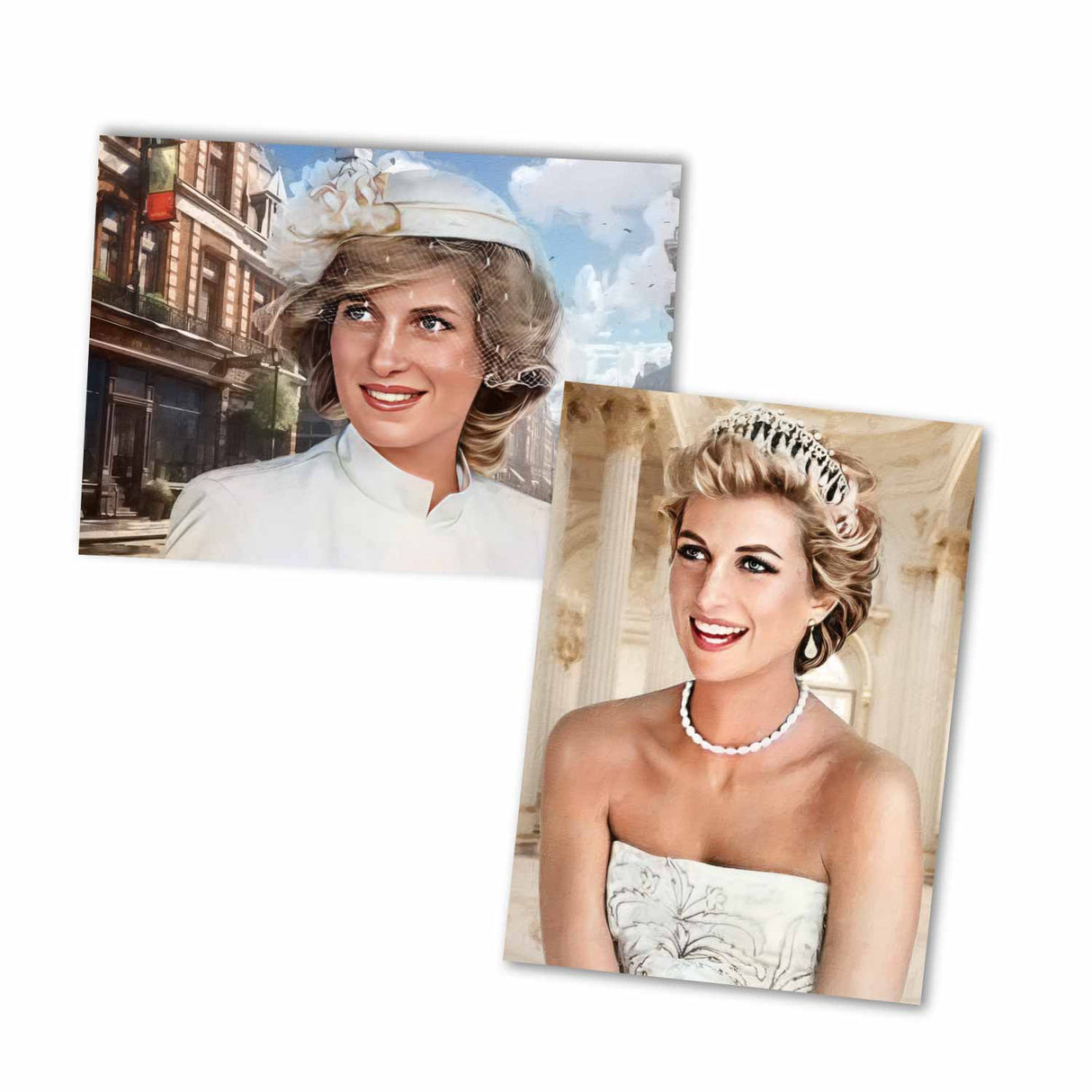 Prinzessin Diana Postkarten A6 Set (10 Cards) Gedenkkarten I Painting I Royal Family I Diana Spencer und Charles Princess of the Hearts