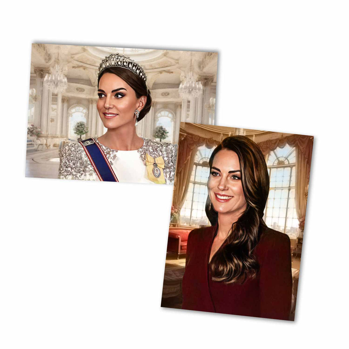 Prinz William & Kate Postkarten A6 Set (10 Cards) Royals I Painting I Royal Family I Prince William and Kate Middleton