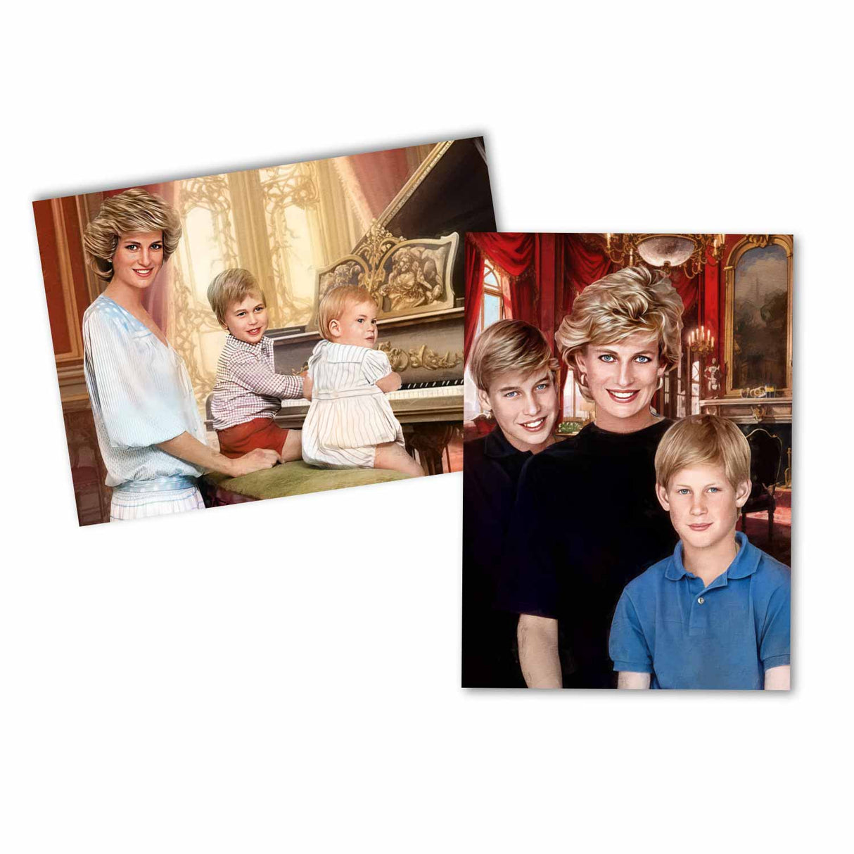 Prinzessin Diana Postkarten A6 Set (10 Cards) Gedenkkarten I Painting I Royal Family I Diana Spencer und Charles Princess of the Hearts