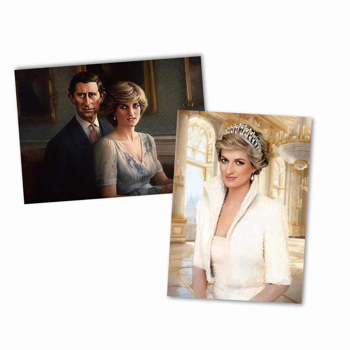 Prinzessin Diana Postkarten A6 Set (10 Cards) Gedenkkarten I Painting I Royal Family I Diana Spencer und Charles Princess of the Hearts
