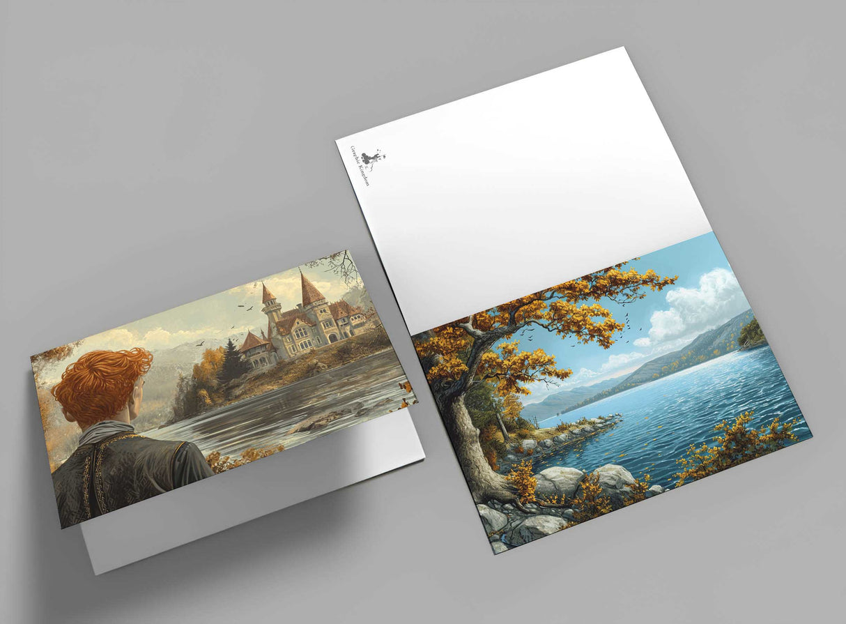 Der verzauberte See Set A6 (15 Cards) Illustriertes irisches Märchen I Gebrüdern Grimm Übersetzung von T. C. Croker als kunstvolles Set