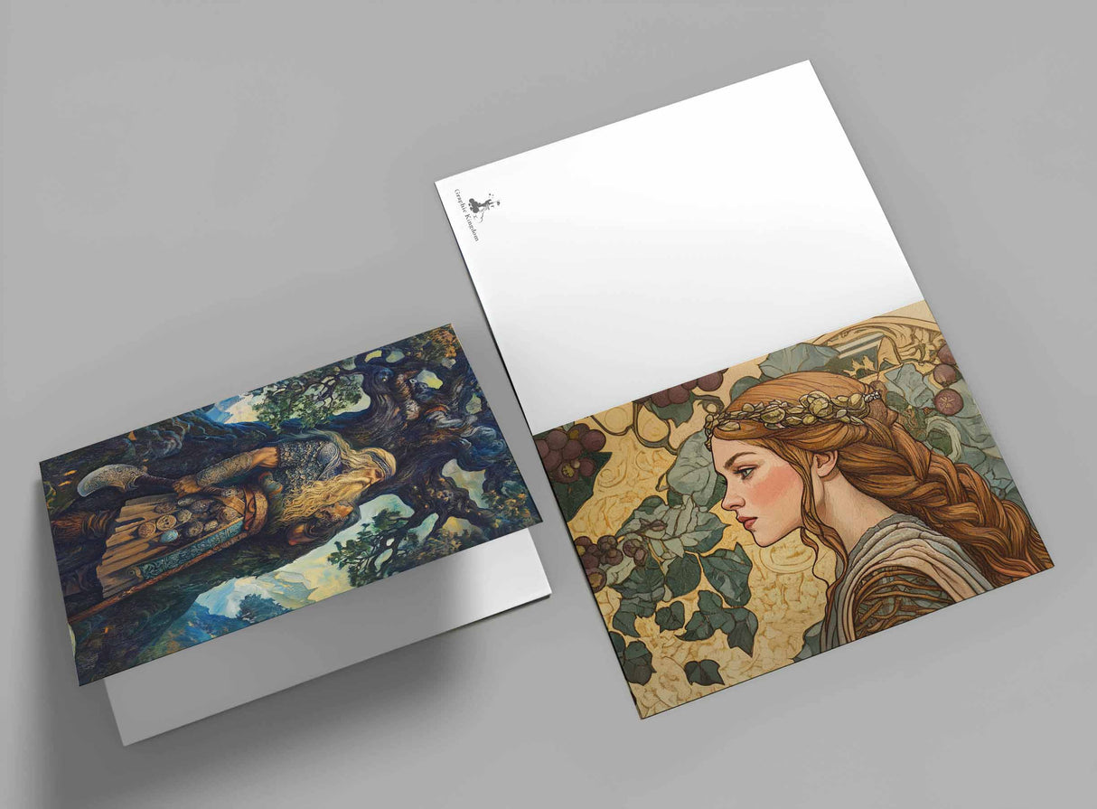 Siegfried - Teil 2 - Der Ring des Nibelungen Karten Set A6 (15 Cards) klassisch Illustrierte Legende I Siegfried I kunstvolles Set