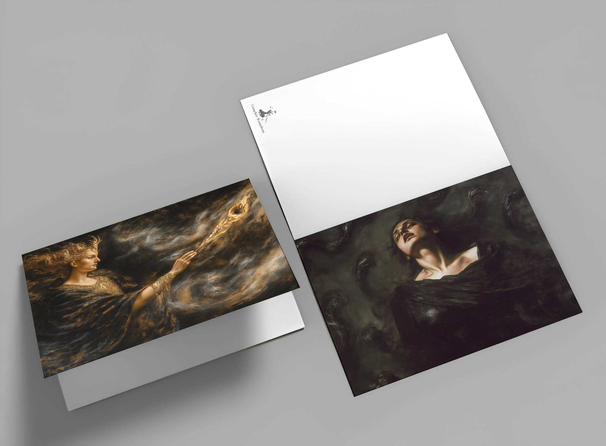 Antike Mythologie - Hekate - Göttin der Magie als Kartenset (12 Karten) | Mythologische Karten der Götter | Magie und Mystik