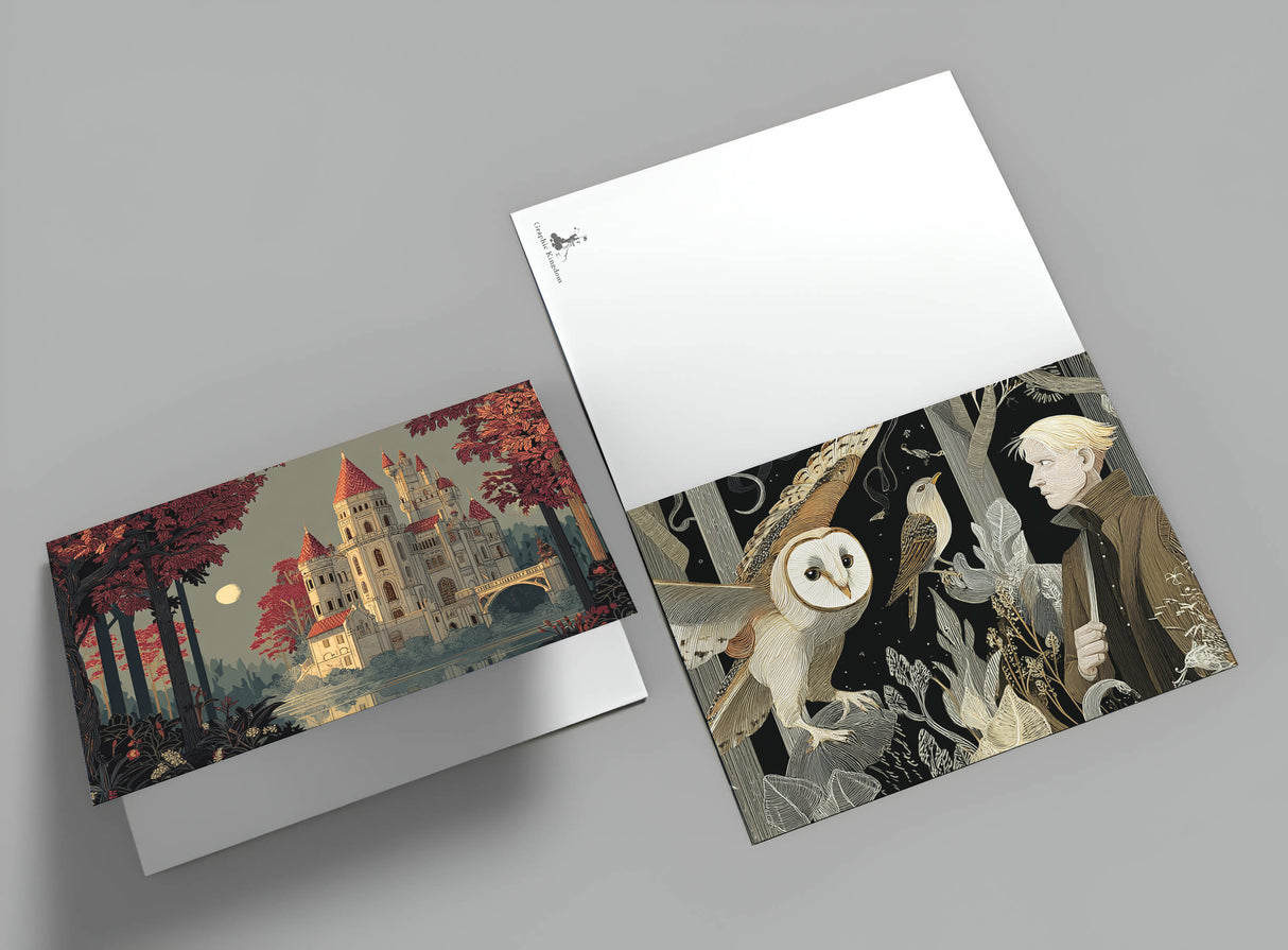 Jorinde und Joringel Set A6 (8 Cards) Illustriertes Märchen I Gebrüdern Grimm als kunstvolles Set