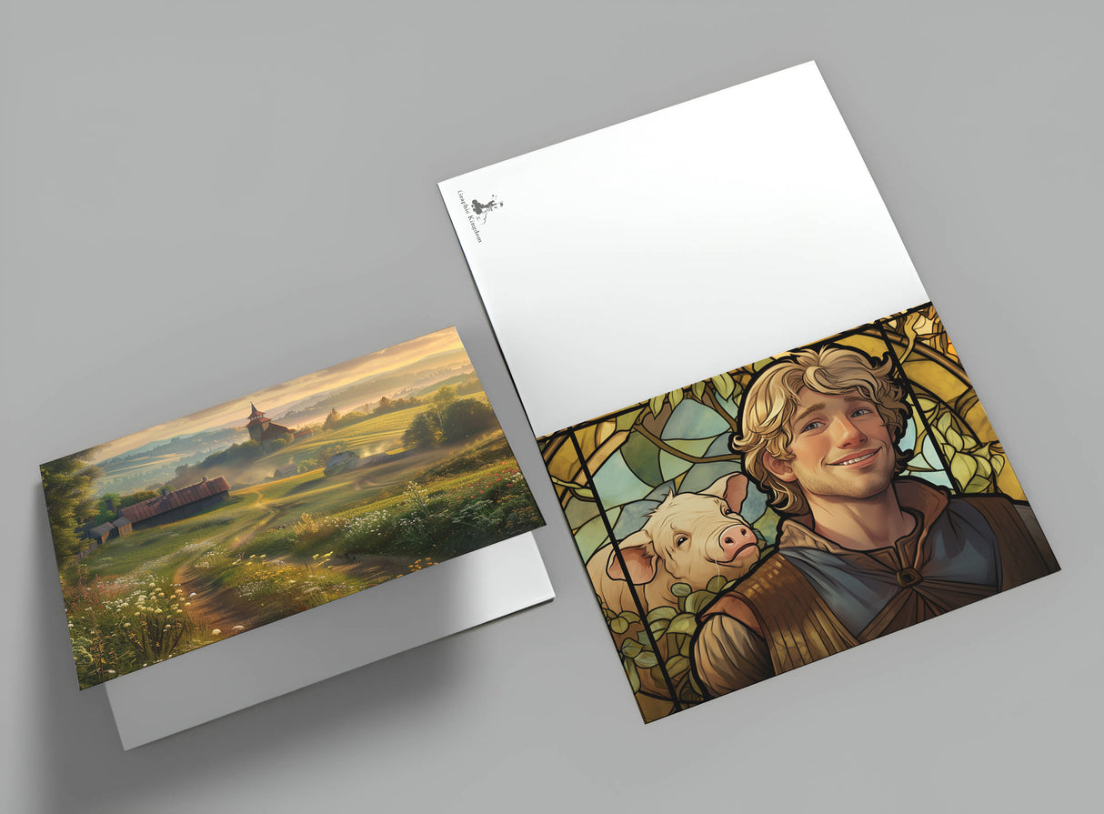 Hans im Glück Karten Set A6 (15 Cards) Illustriertes Märchen I von den Brüdern Grimm im Original I Vintage Karten