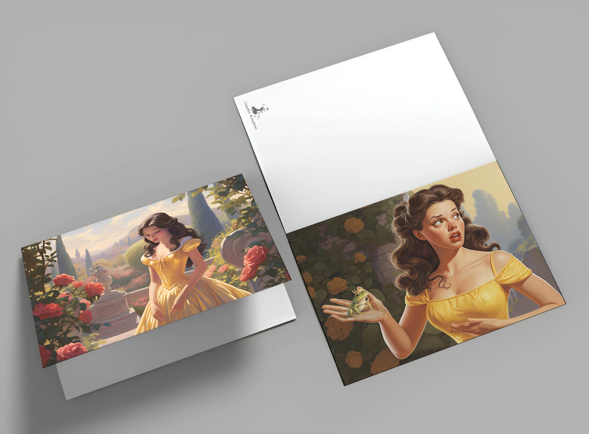 Der Froschkönig Karten Set A6 (15 Cards) Illustrierte Märchen im Painting Still I von den Brüdern Grimm im Original als kunstvolles Set