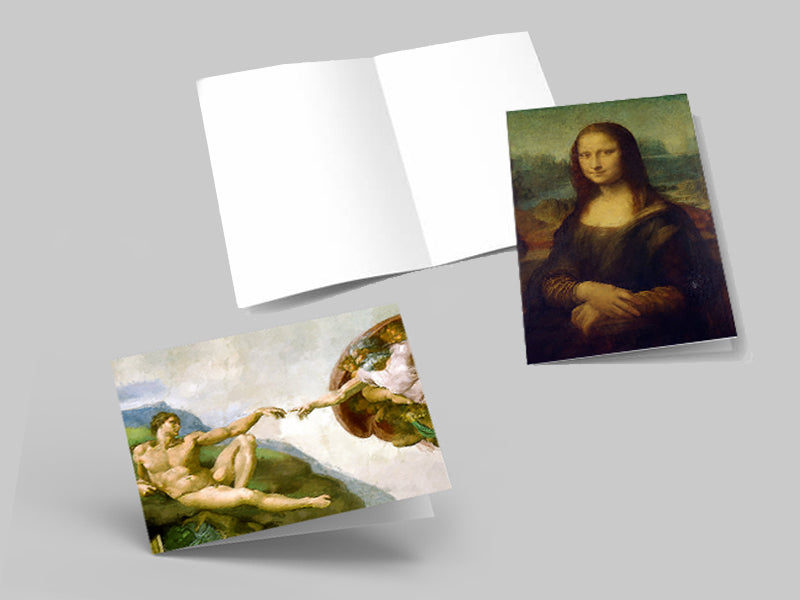 Kunstvolle Karten im Set (13 Karten) | Die größten Kunstwerke als Grußkarten I Postkarten Klappkarten | Bekannte Künstler I Kunstdruck