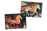 Jahr des Pferdes 2026 Postkarten A6 Set (10 Cards) Pferd des Feuers Jahr chinesische Sternzeichen asiatische Kultur  I Kunstvolle Karten