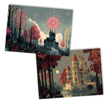 Jorinde und Joringel Set A6 (8 Cards) Illustriertes Märchen I Gebrüdern Grimm  als kunstvolles Set