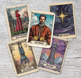 Vintage Tarotkarten Set (78 Karten) | Tarot Deck mit 78 Tarot Karten in drei größen | deutsch und englisch erhältlich | Rider Waite Stil