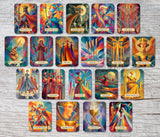 Modern Tarot 78 Karten – Künstlerisches Tarot Set Deutsch Englisch – Farbenfrohe Tarotkarten – Spirituell & einzigartig
