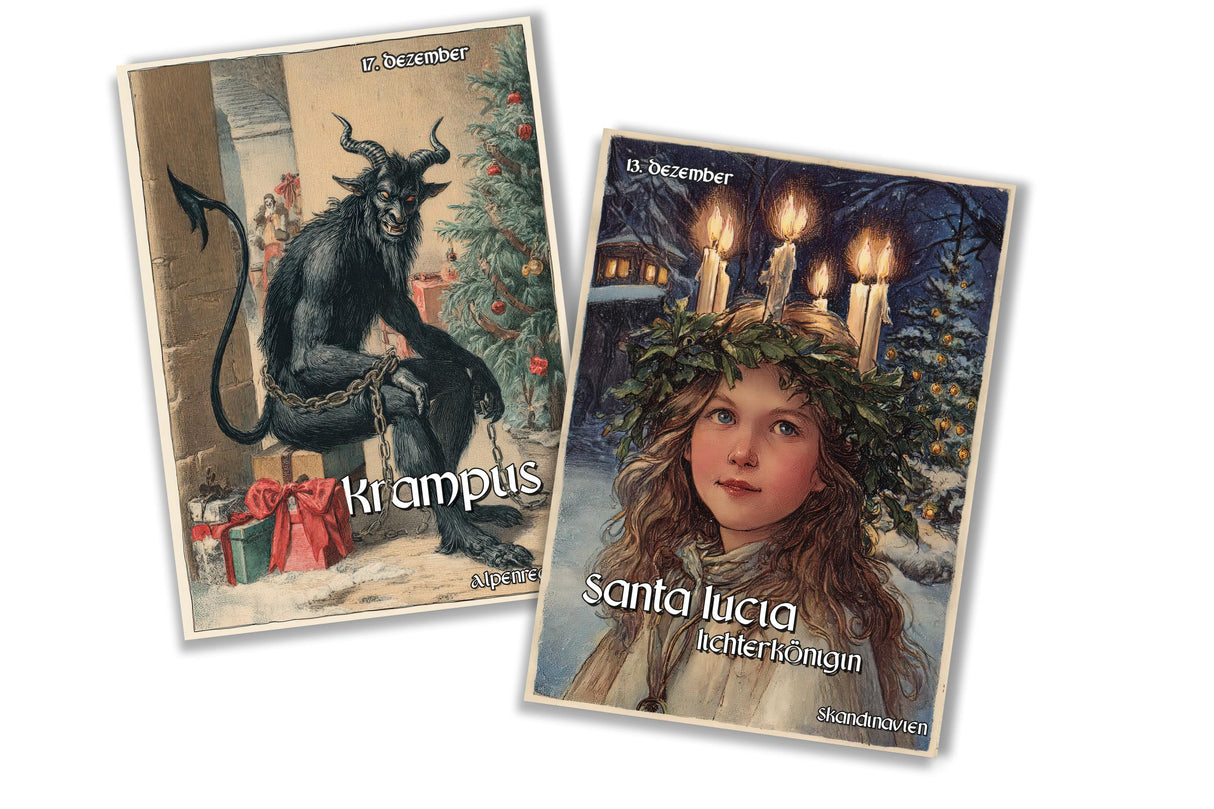 Christmas Greeting Cards Set V3 (10 cards) | Artistic Christmas Cards | Poison | Card with Greeting Message | Postcard or folded card