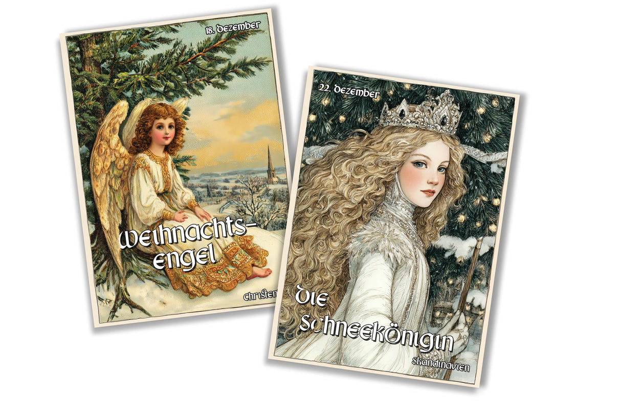 Christmas Greeting Cards Set V3 (10 cards) | Artistic Christmas Cards | Poison | Card with Greeting Message | Postcard or folded card