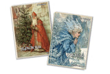 Christmas Greeting Cards Set V3 (10 cards) | Artistic Christmas Cards | Poison | Card with Greeting Message | Postcard or folded card