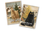 Christmas Greeting Cards Set V3 (10 cards) | Artistic Christmas Cards | Poison | Card with Greeting Message | Postcard or folded card